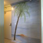 Beautiful hand painted mural as you leave. Ceiling fan. Beautiful hand painted mural as you leave. Ceiling fan.